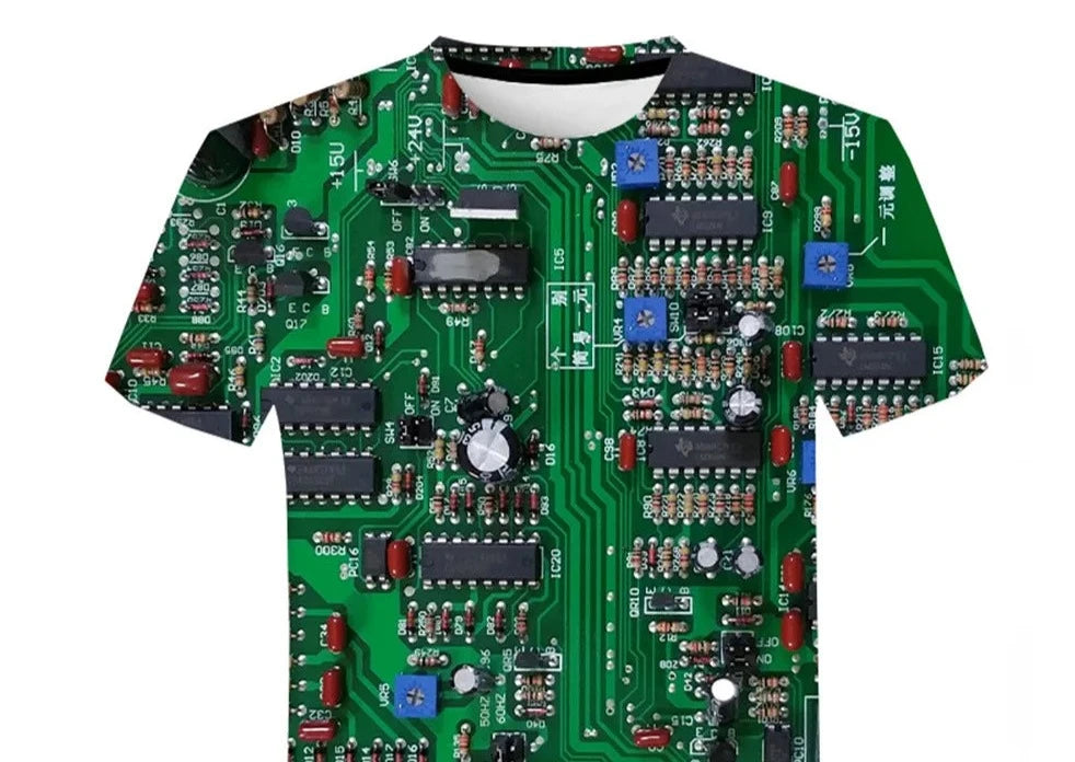 Circuit Board Shirt 3D Printed - Natemo Store