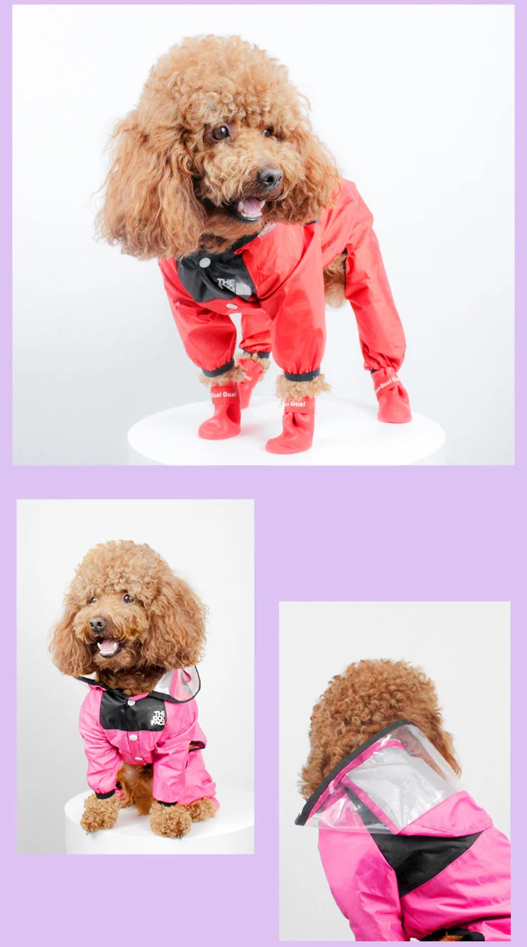 Keep Your Pup Dry and Stylish with Our Pet Dog Raincoat!