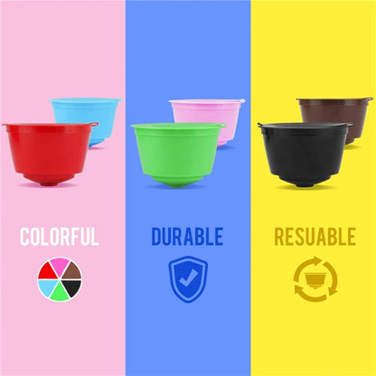 LMETJMA 9 Color Refillable Reusable Dolce Gusto Coffee Capsules