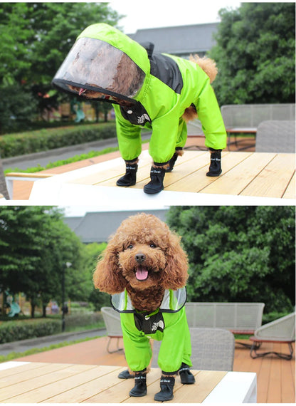 Keep Your Pup Dry and Stylish with Our Pet Dog Raincoat!