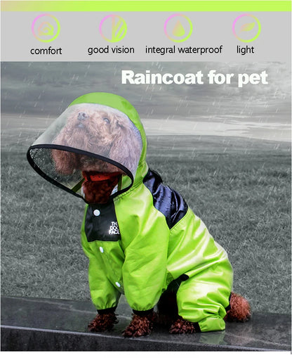 Keep Your Pup Dry and Stylish with Our Pet Dog Raincoat!