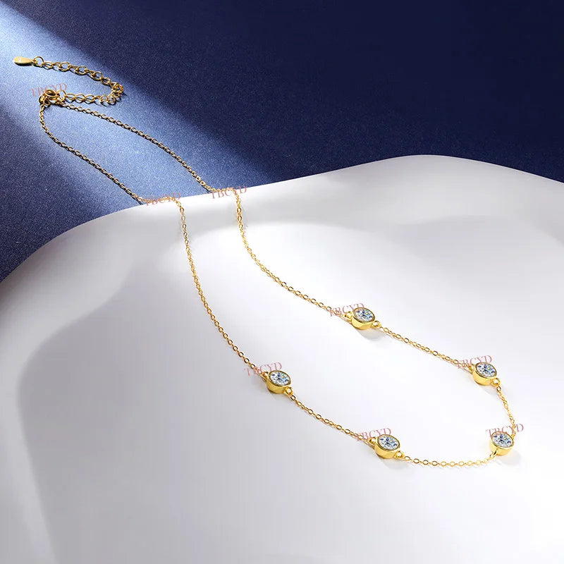 Shine Bright with Our TBCYD Bubble Moissanite Necklace!