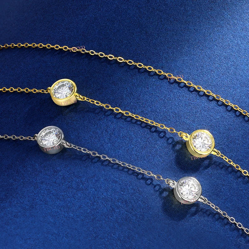 Shine Bright with Our TBCYD Bubble Moissanite Necklace!