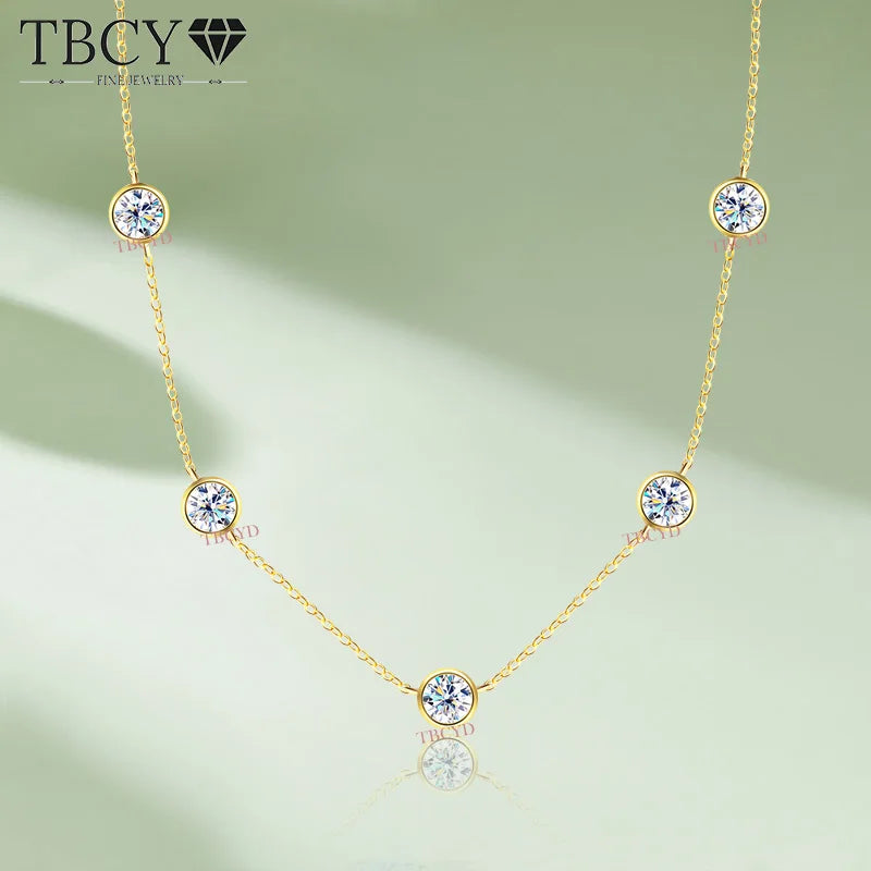 Shine Bright with Our TBCYD Bubble Moissanite Necklace!