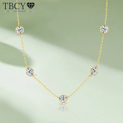 Shine Bright with Our TBCYD Bubble Moissanite Necklace!