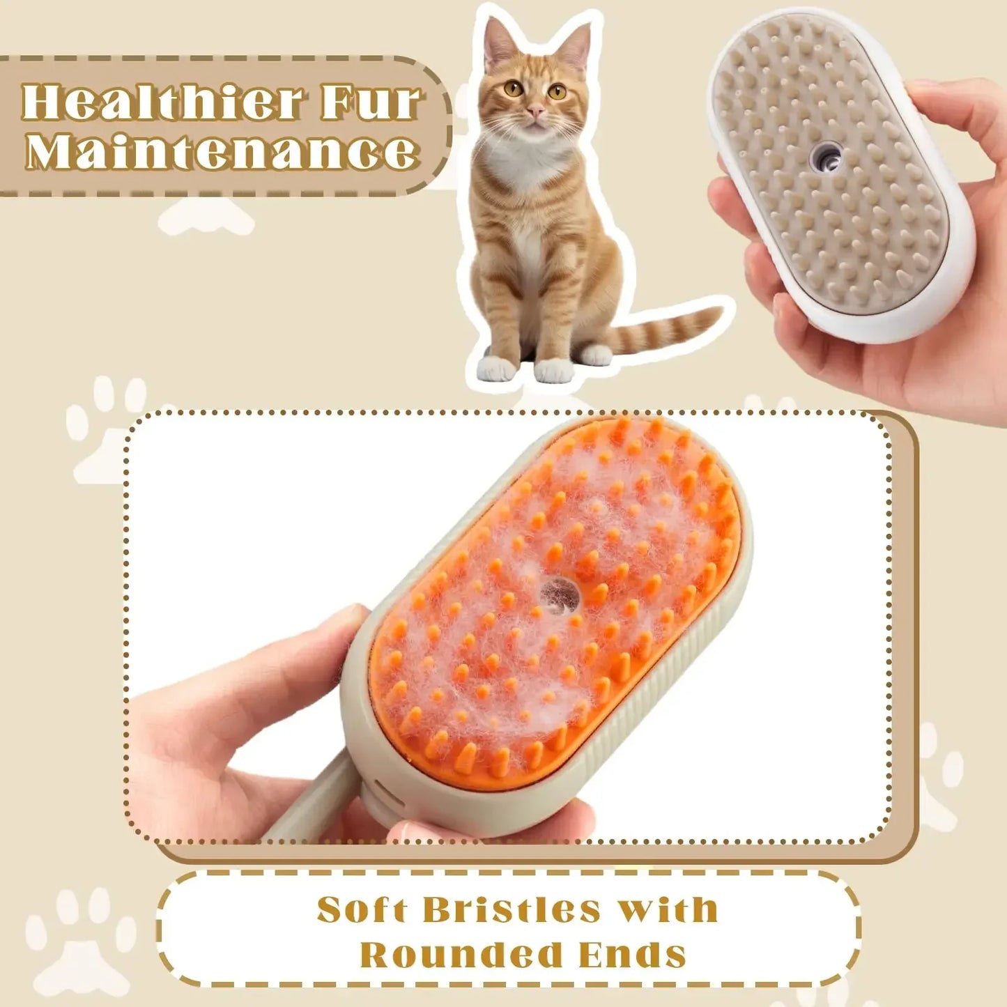 Elevate Your Pet's Grooming Routine with the 3-in-1 Pet Spray Massage Brush!