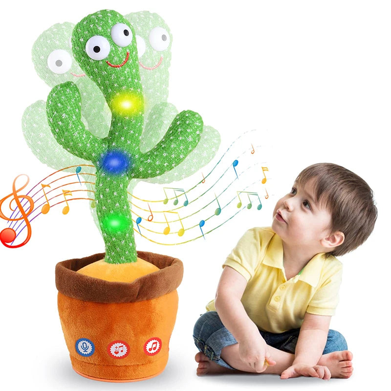 Cactus parlante interactivo para niños que baila y habla, cactus soleado electrónico