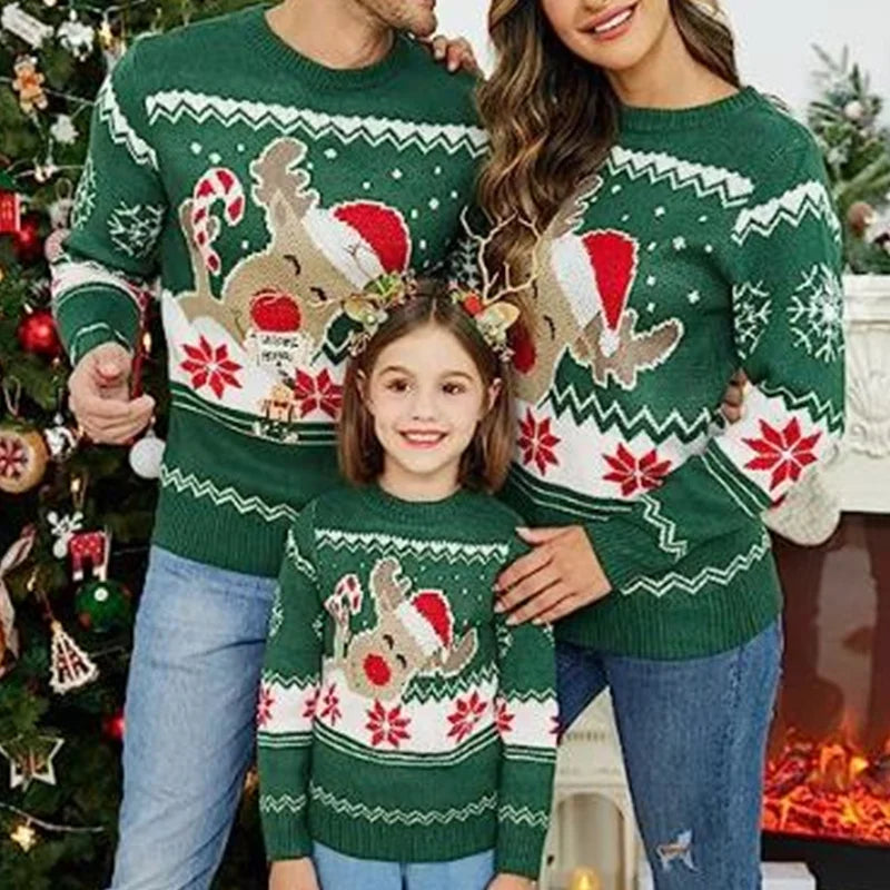 Matching Christmas Sweater Family Adult Kids