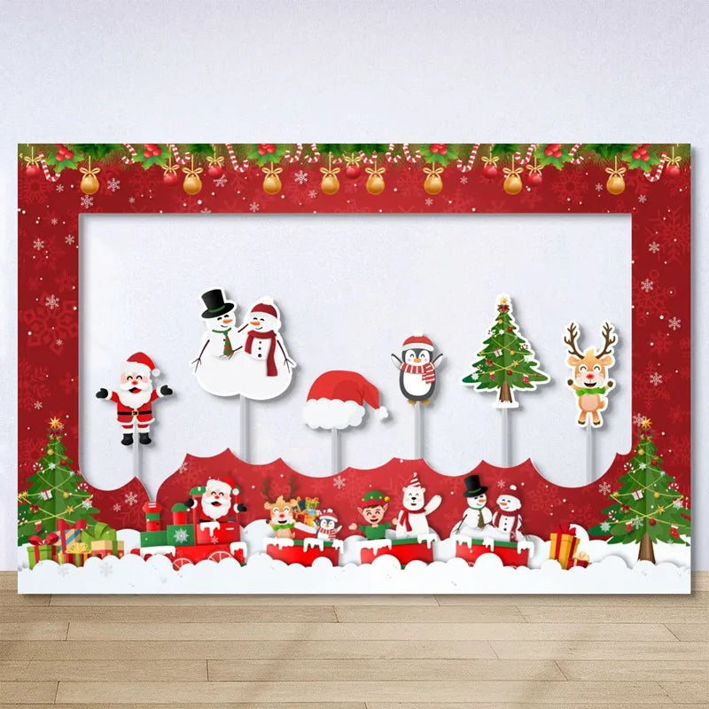 Christmas Frame Photo Prop Merry Christmas Decorations For Home 2024 Xmas