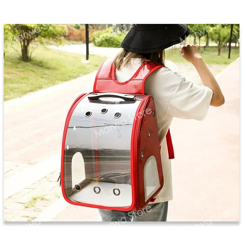 The capsule bag carrying pet  packaging Dog Cat Carrying Backpack Pet Travel Carrier with Double Wheels