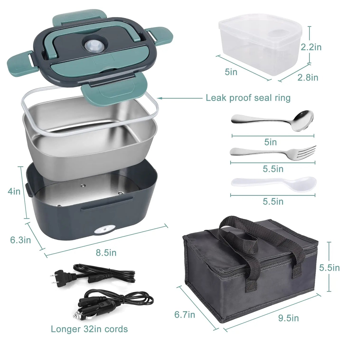 2-in-1 Electric Heating Lunch Box