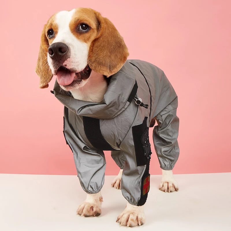 Keep Your Dog Stylish and Protected with Our Outdoor Large Dog Raincoat!