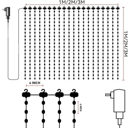 Cadena de luces LED para cortina con aplicación inteligente