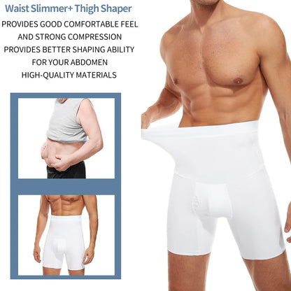 Men Body Shaper Tummy Control Compression Shorts Belly