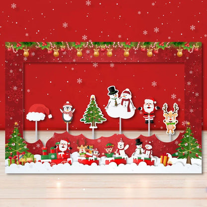 Christmas Frame Photo Prop Merry Christmas Decorations For Home 2024 Xmas