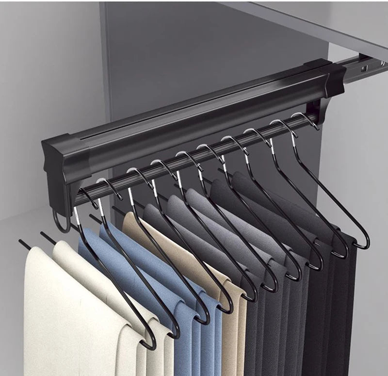 Adjustable Wardrobe Clothing Rail Heavy Duty Pull-Out Closet