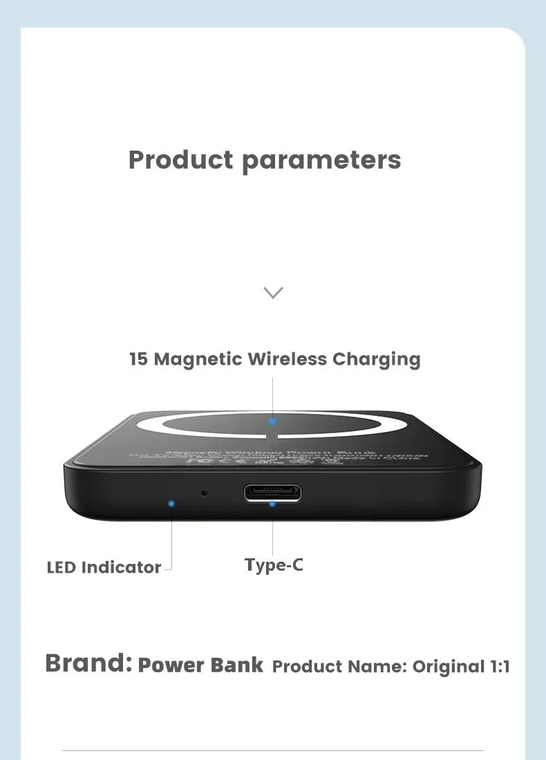 Compact Magnetic Powerbank for Fast Charging!