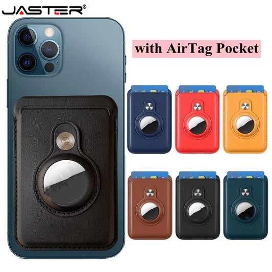 Leather Protective Case Card Wallet for Apple AirTag: