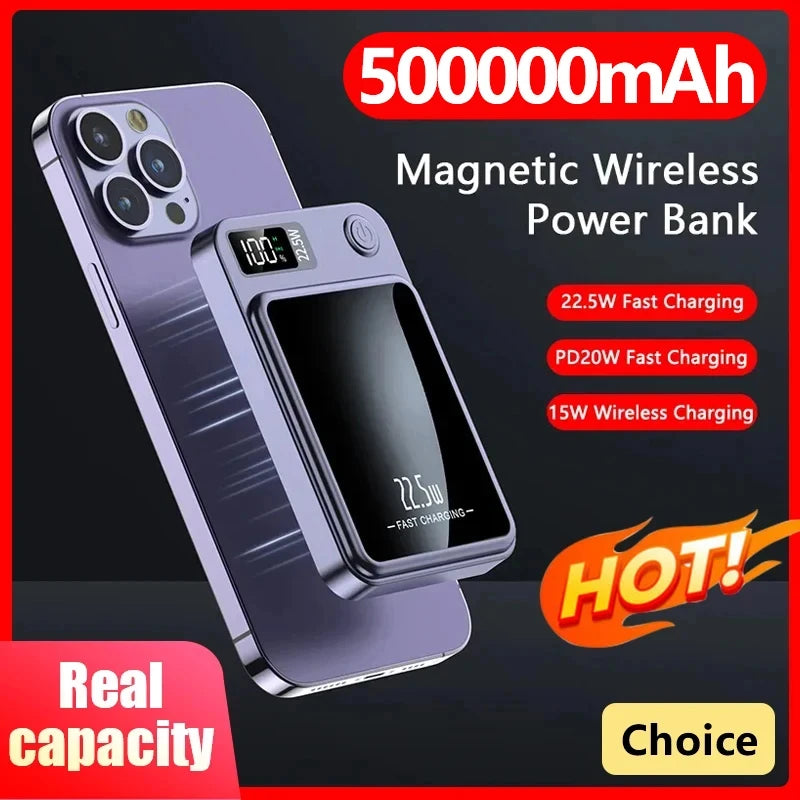 Unleash Endless Power with Our Magnetic Wireless Power Bank!
50000mAh Capacity