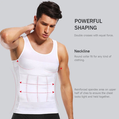 Men's Slimming Body Shapewear Corset Vest Shirt Compression Abdomen