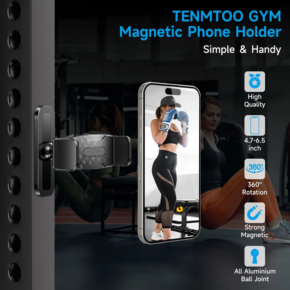 Tenmtoo Gym Magnetic Phone Holder 360 Adjustable Stand for MagSafe