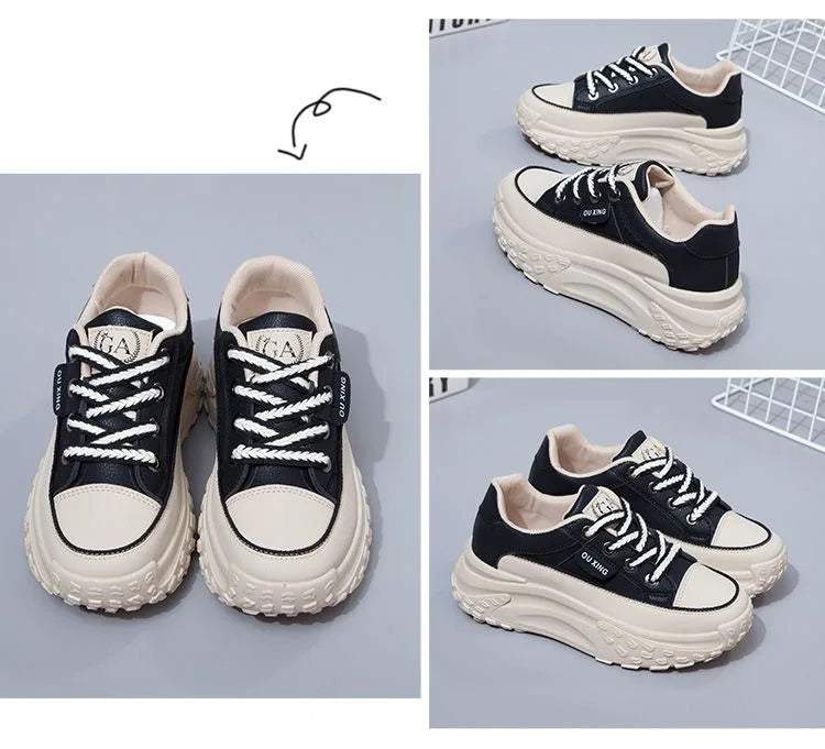 The New Retro Women Shoes Spring Platform Shoes Casual Sneakers