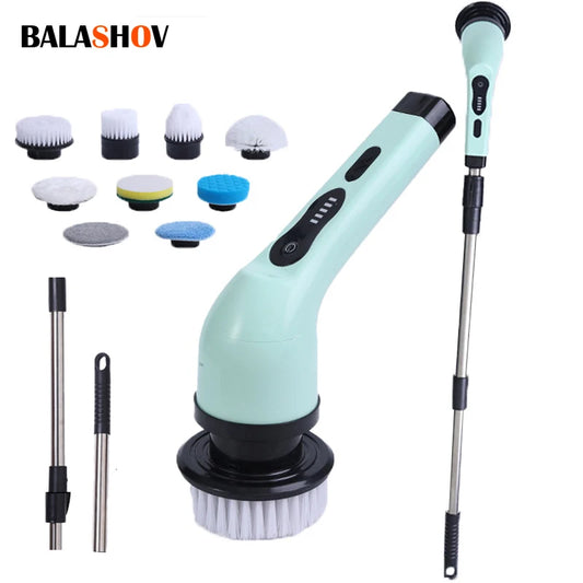 9-in-1 Electric Cleaning Brush Electric Spin Cleaning Scrubber Electric Cleaning