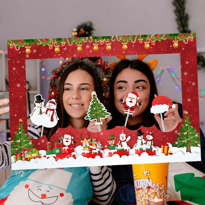 Christmas Frame Photo Prop Merry Christmas Decorations For Home 2024 Xmas