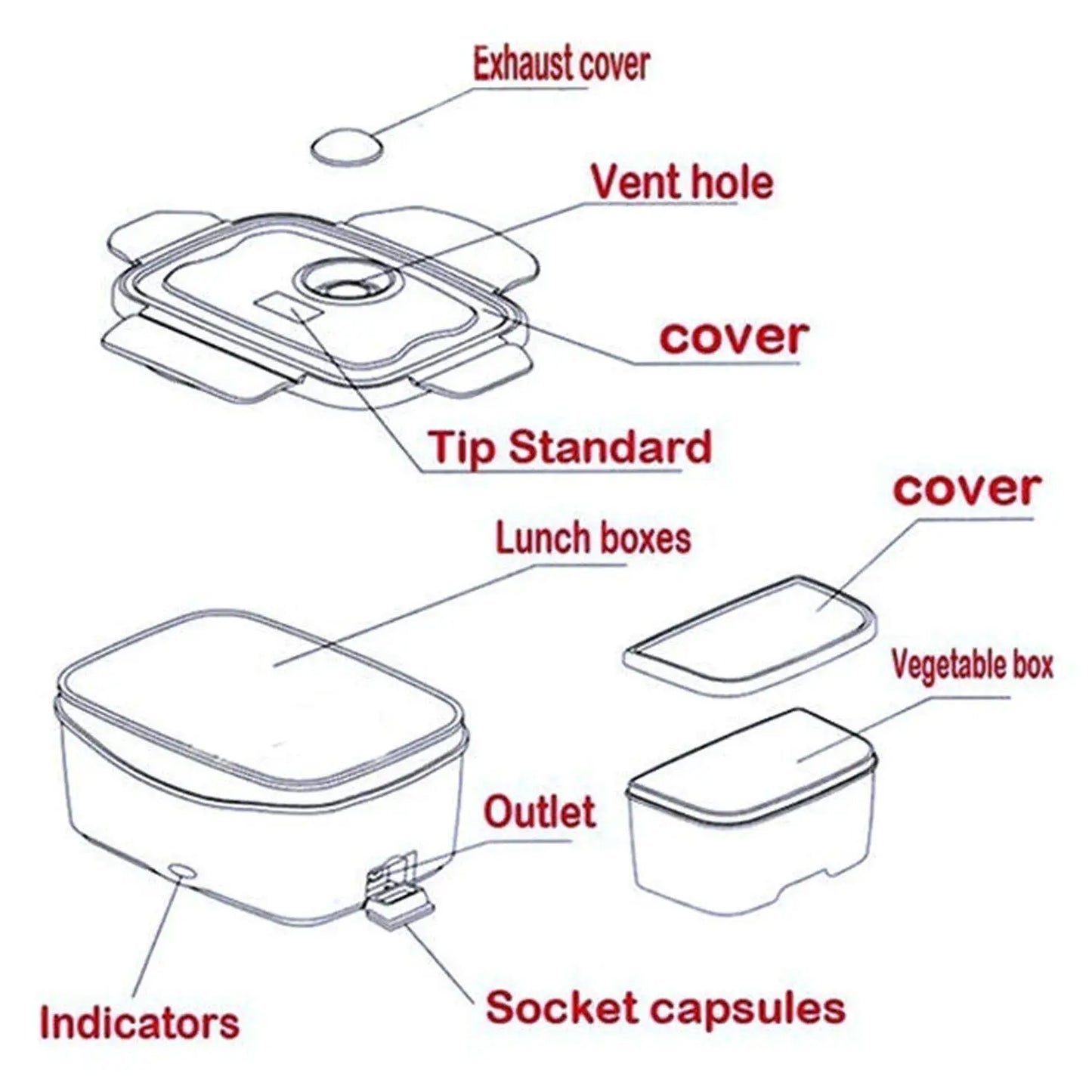 2-in-1 Electric Heating Lunch Box