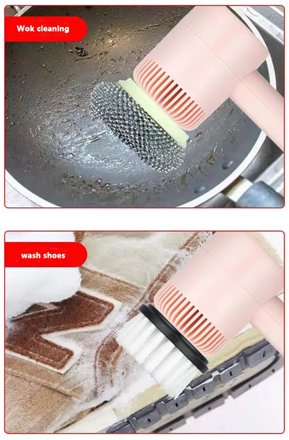 Automatic Kitchen Dishwashing Brush Bathtub Tile Professional Cleaning Brush