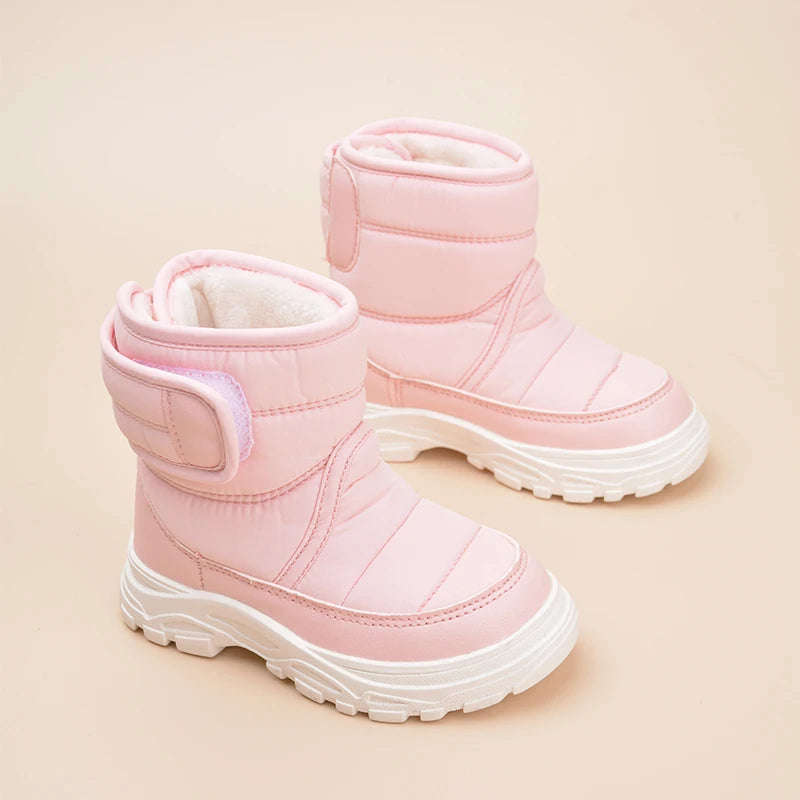 Anti-Slip Casual Snow Boots Children's Good Waterproof Cloth Shoes EW8272