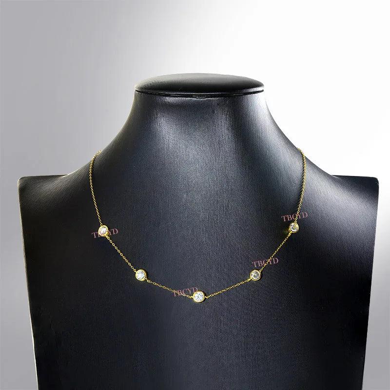 Shine Bright with Our TBCYD Bubble Moissanite Necklace!