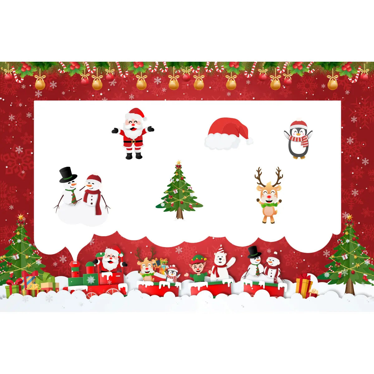 Christmas Frame Photo Prop Merry Christmas Decorations For Home 2024 Xmas