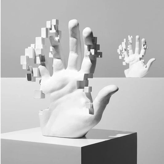 Nordic Artistic Hand Sculpture: Minimalist Abstract Home Décor