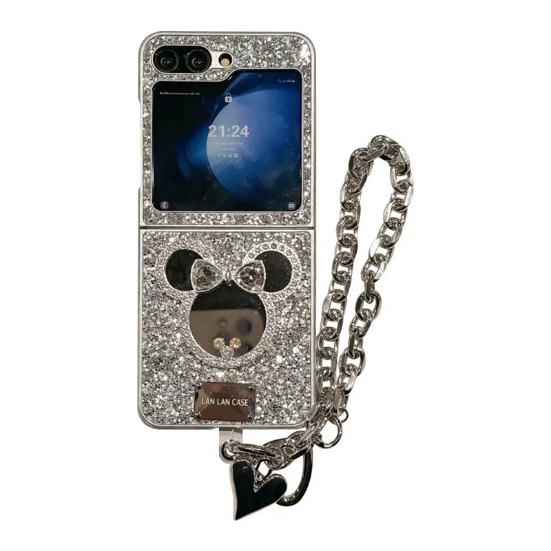 Creative Shining Mirror Phone Case for Samsung Galaxy Z Flip 6 5 4 3