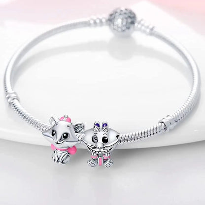 6pcs Set Beads Earrings Ring Bracelet for Original Pandora Charms