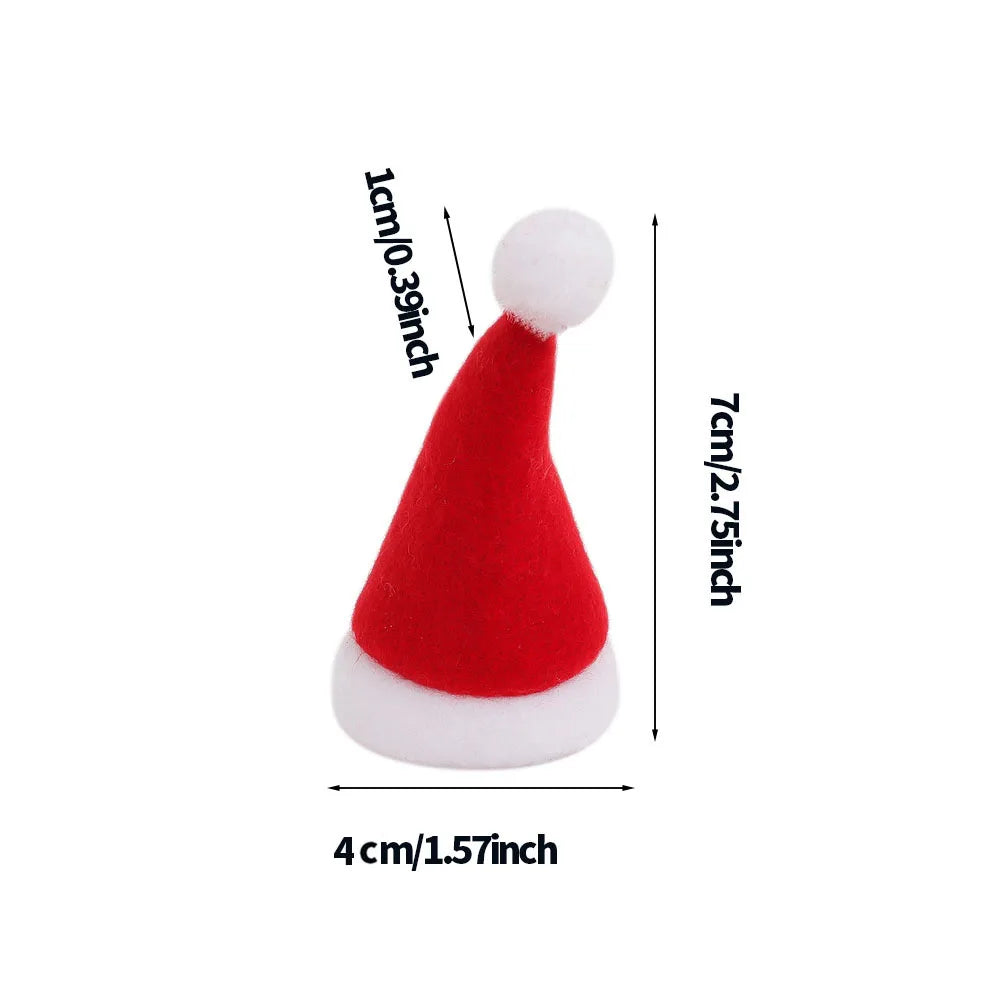 Christmas Cutlery Bag Mini Santa Claus Hat Wine Bottle