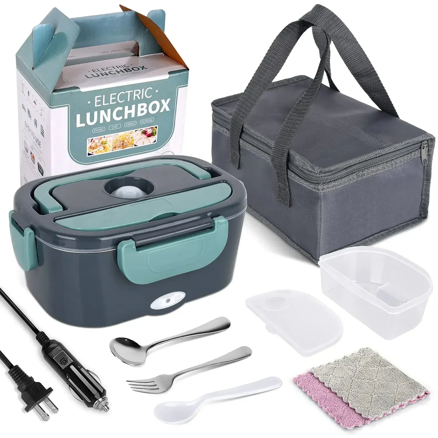 2-in-1 Electric Heating Lunch Box