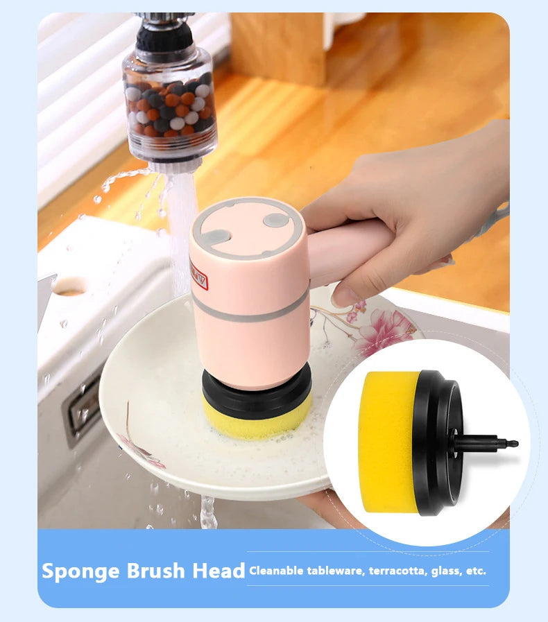 Automatic Kitchen Dishwashing Brush Bathtub Tile Professional Cleaning Brush