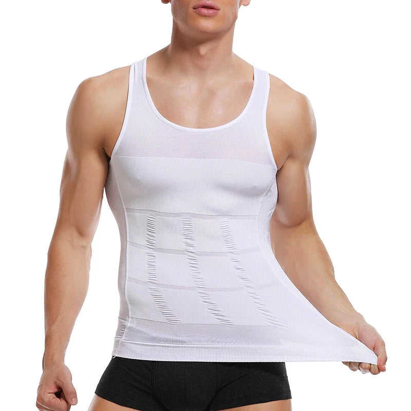 Men's Slimming Body Shapewear Corset Vest Shirt Compression Abdomen