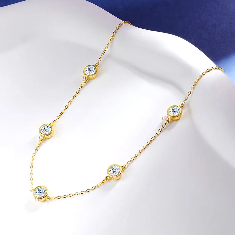 Shine Bright with Our TBCYD Bubble Moissanite Necklace!