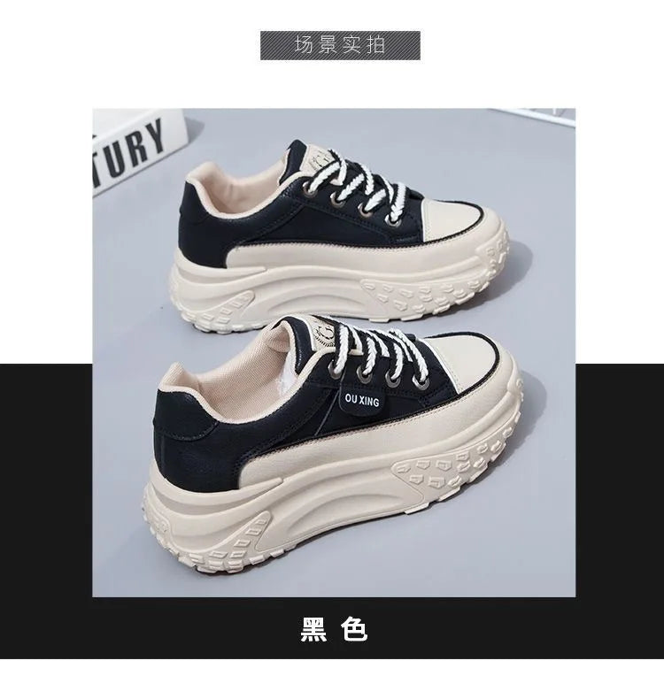 The New Retro Women Shoes Spring Platform Shoes Casual Sneakers