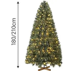 Árvore de Natal artificial de 180/210 cm com luzes LED