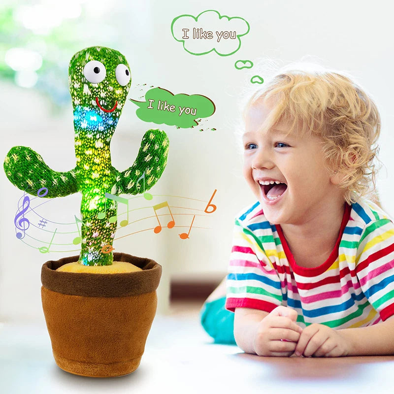 Cactus parlante interactivo para niños que baila y habla, cactus soleado electrónico