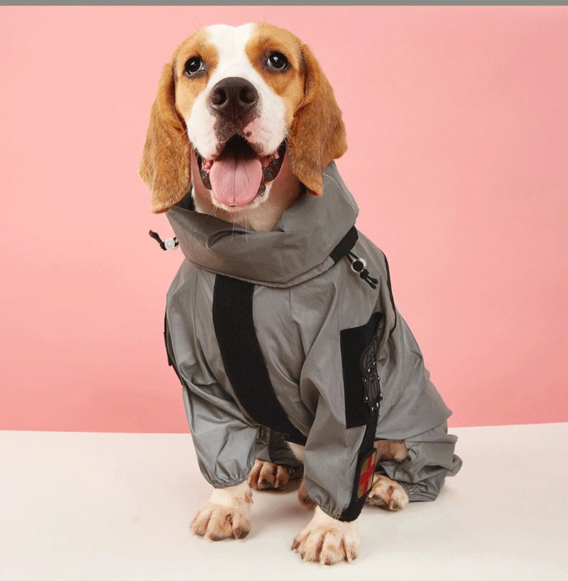 Keep Your Dog Stylish and Protected with Our Outdoor Large Dog Raincoat!