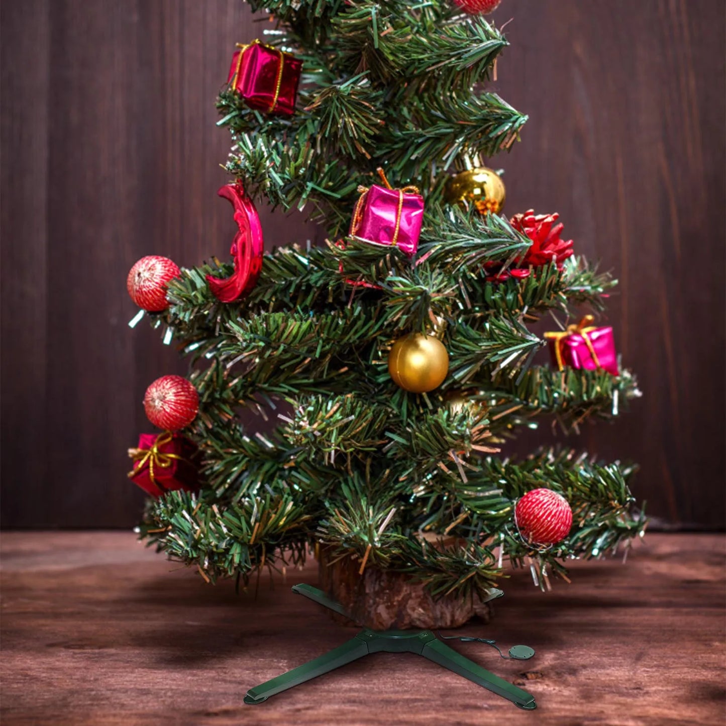 Soporte giratorio eléctrico grande para árbol de Navidad