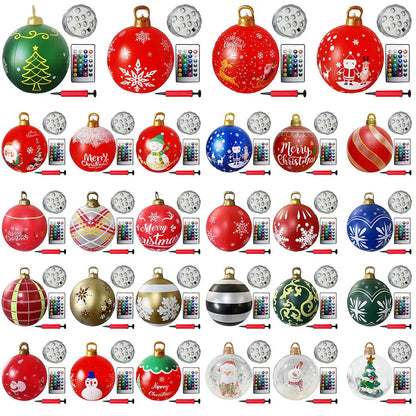 Bolas navideñas inflables de 24 pulgadas