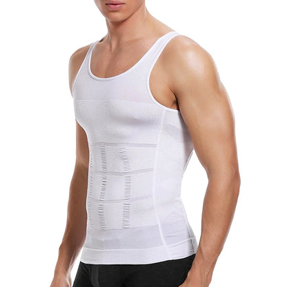 Men's Slimming Body Shapewear Corset Vest Shirt Compression Abdomen