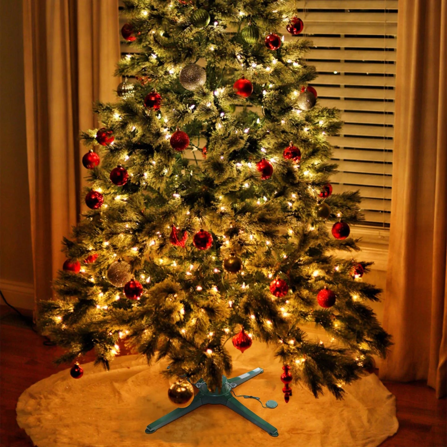 Soporte giratorio eléctrico grande para árbol de Navidad