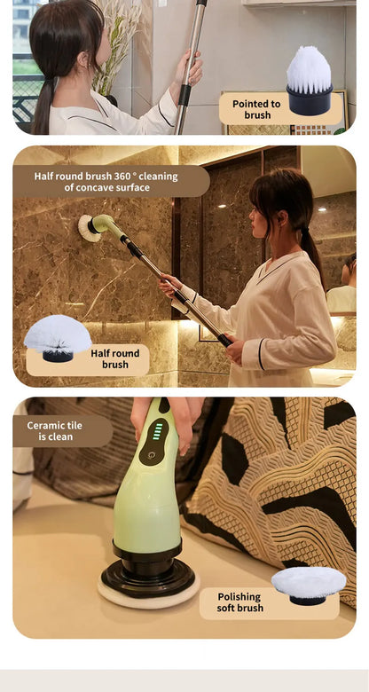 9-in-1 Electric Cleaning Brush Electric Spin Cleaning Scrubber Electric Cleaning